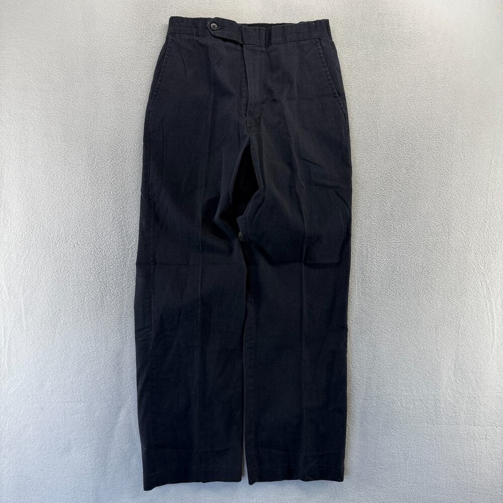 Vintage Private Club Trousers mens 32x30 Black Baggy Chino Elastic Waist 70s USA